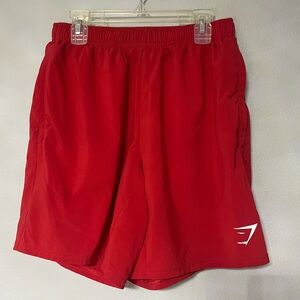Red gymshark shorts